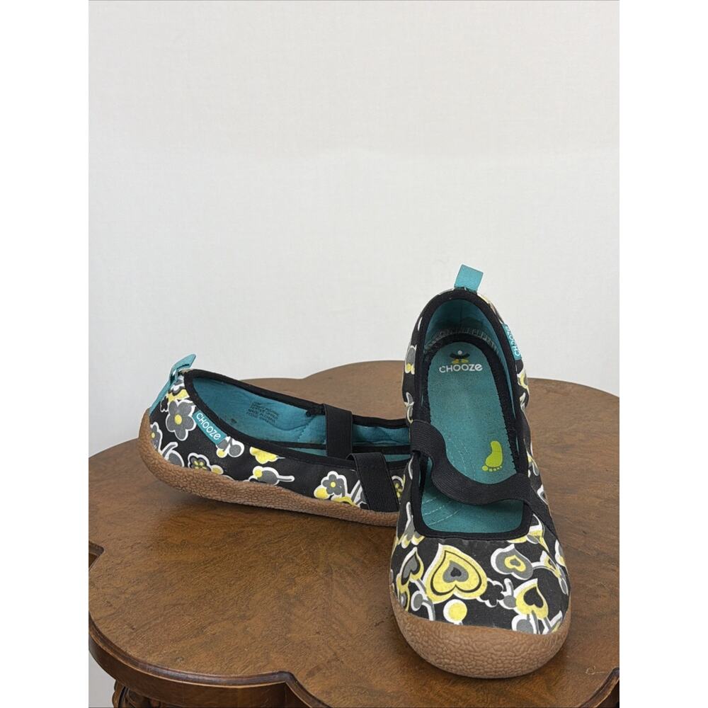 Chooze Vegan Multicolor Floral Comfort Flats Shoes Womens Size 10